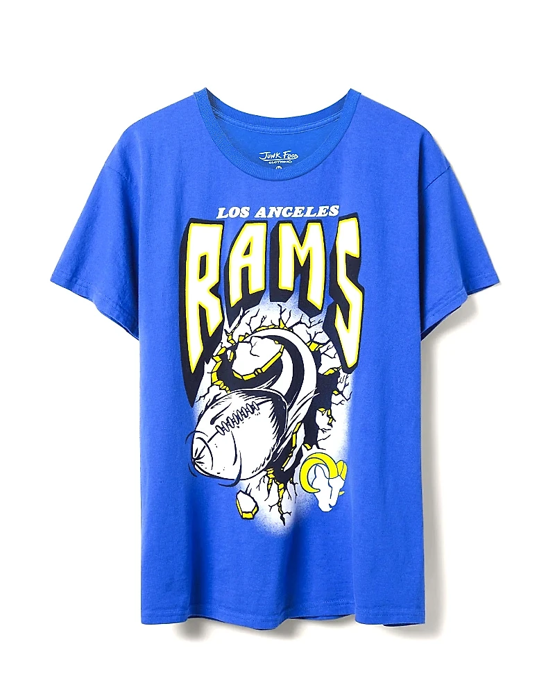 Junk Food Clothing Unisex Nfl Los Angeles Rams Breakthrough Flea Market Tee