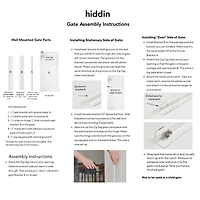 Clear Wall Mounted Zig Zag Pet Gate with Silver Latch, 6 Panel