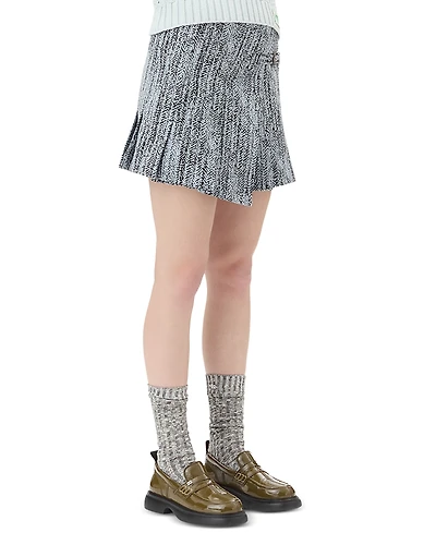 Ganni Printed Wrap Mini Skirt