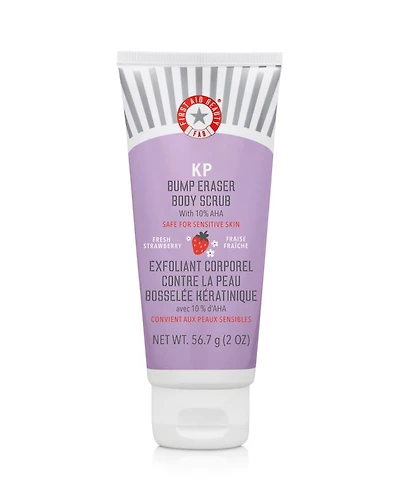 KP Bump Eraser Body Scrub with 10% AHA Exfoliant for Keratosis Pilaris - Strawberry