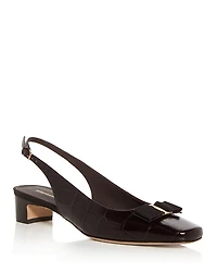 Ferragamo Women's Rivada Bow Slingback Pumps