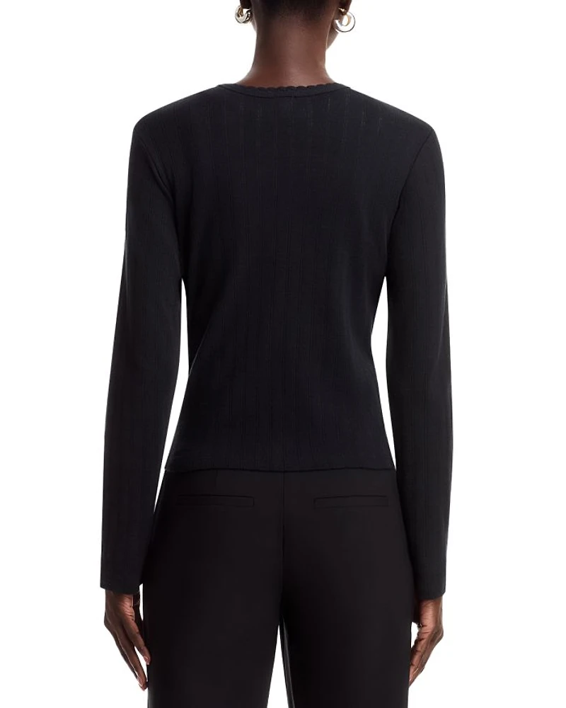 Pointelle Henley Top