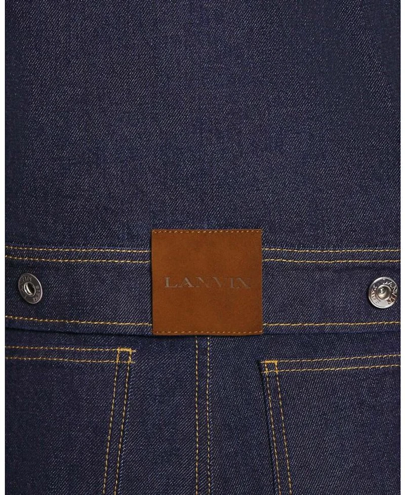 Ascot Collar Jacket Denim
