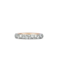 18K Rose & White Gold Diamond Pavé Eternity Band