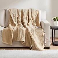 Heated Microlight to Berber Throw, 60" x 70"