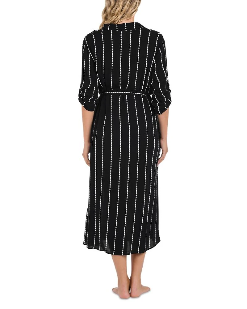 City Lights Button Front Cover Up Dress