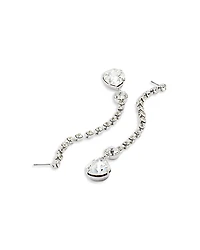 Kenneth Jay Lane Crystal Pear Shoulder Sweeping Drop Earrings