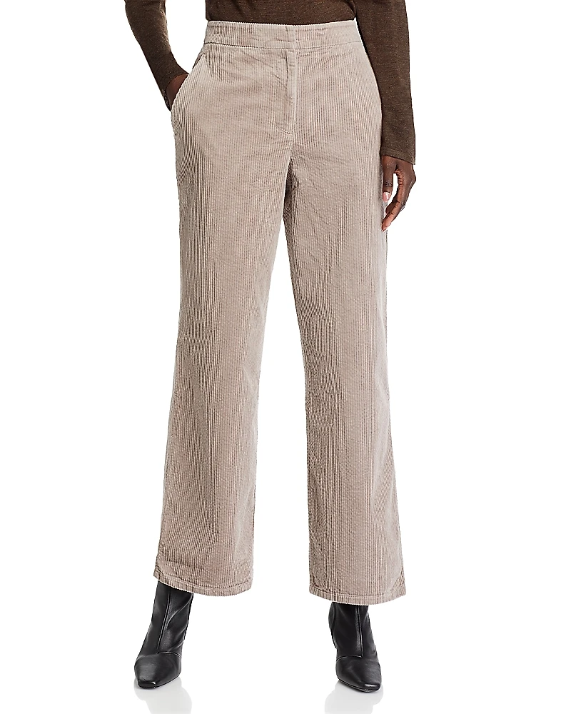 Eileen Fisher Cotton Corduroy Wide Leg Pants