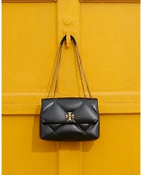 Kira Diamond Quilted Leather Convertible Shoulder Bag