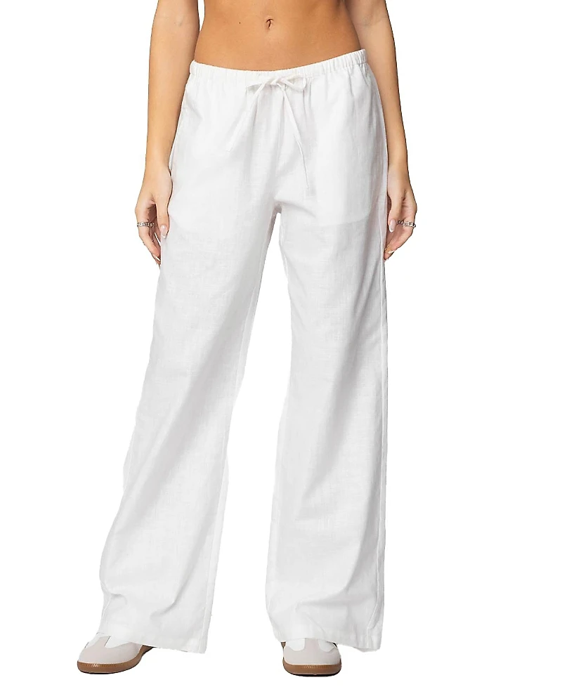 Edikted Alexa Linen Blend Pants