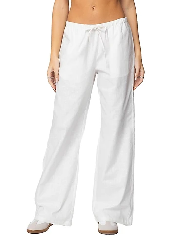 Edikted Alexa Linen Blend Pants
