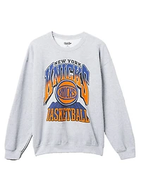 Junk Food Clothing Unisex Nba New York Knicks Backcourt Crew Fleece Sweatshirt