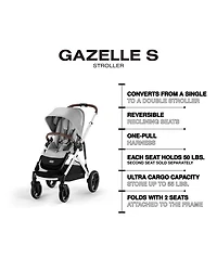 Gazelle S 2 Single to Double + Cloud G Lux Travel System with Cot