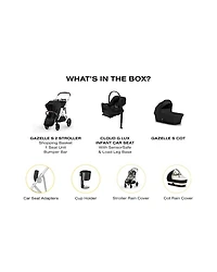 Gazelle S 2 Single to Double + Cloud G Lux Travel System with Cot