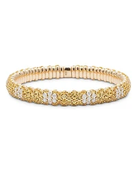 18K Yellow Gold Yellow Sapphire & Diamond Stretch Bracelet