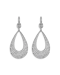 18K White Gold Pavé Drop Earrings
