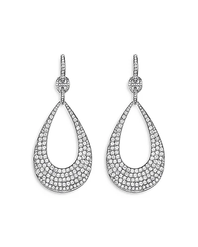 Hoorsenbuhs 18K White Gold Pave Drop Earrings