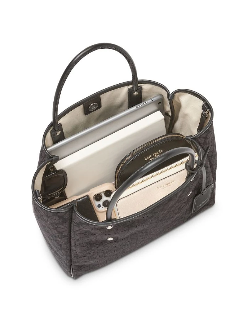 Spade Flower Jacquard Tote