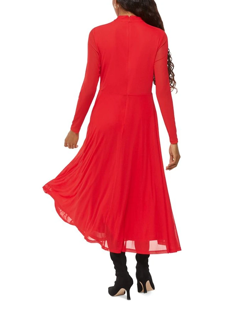 Petite Arabella Ruched Mesh Dress