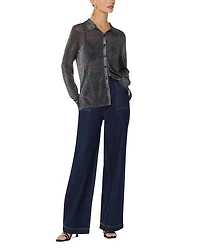 Sparkle Knit Collared Shirt