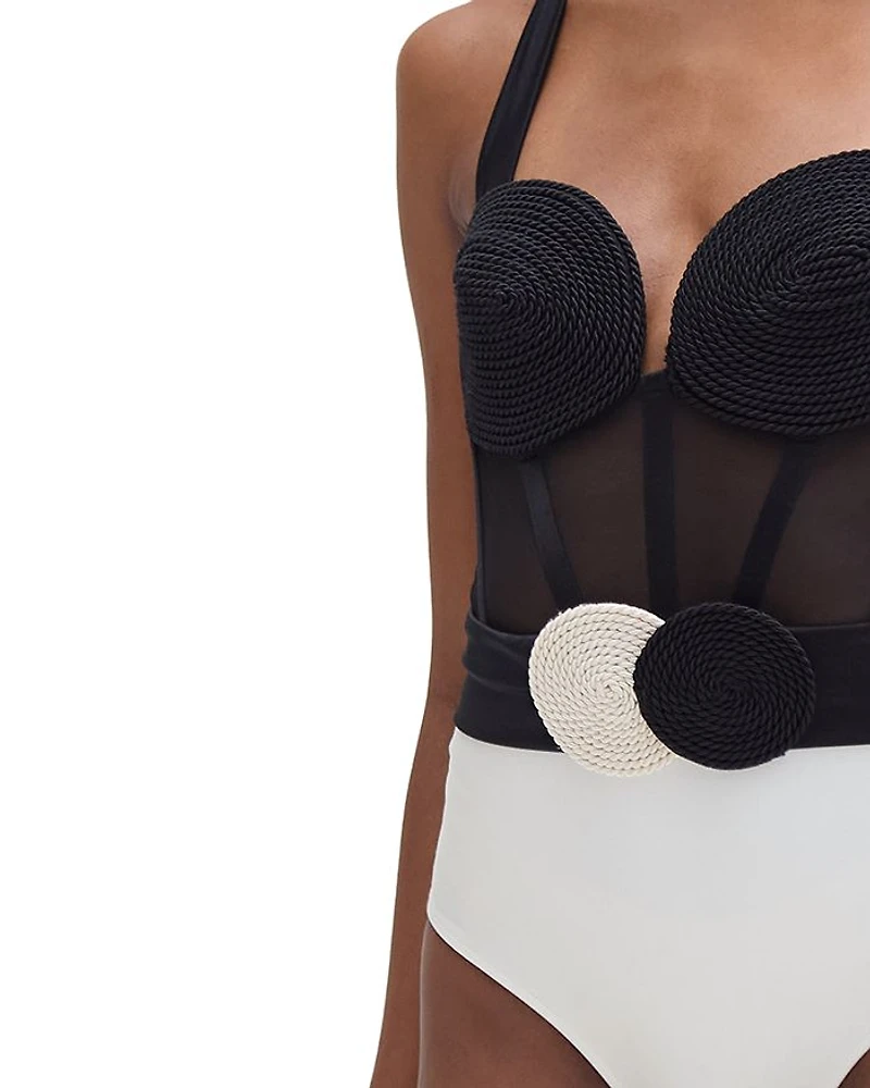 Jersey Sands Corset One Piece Swimsuit