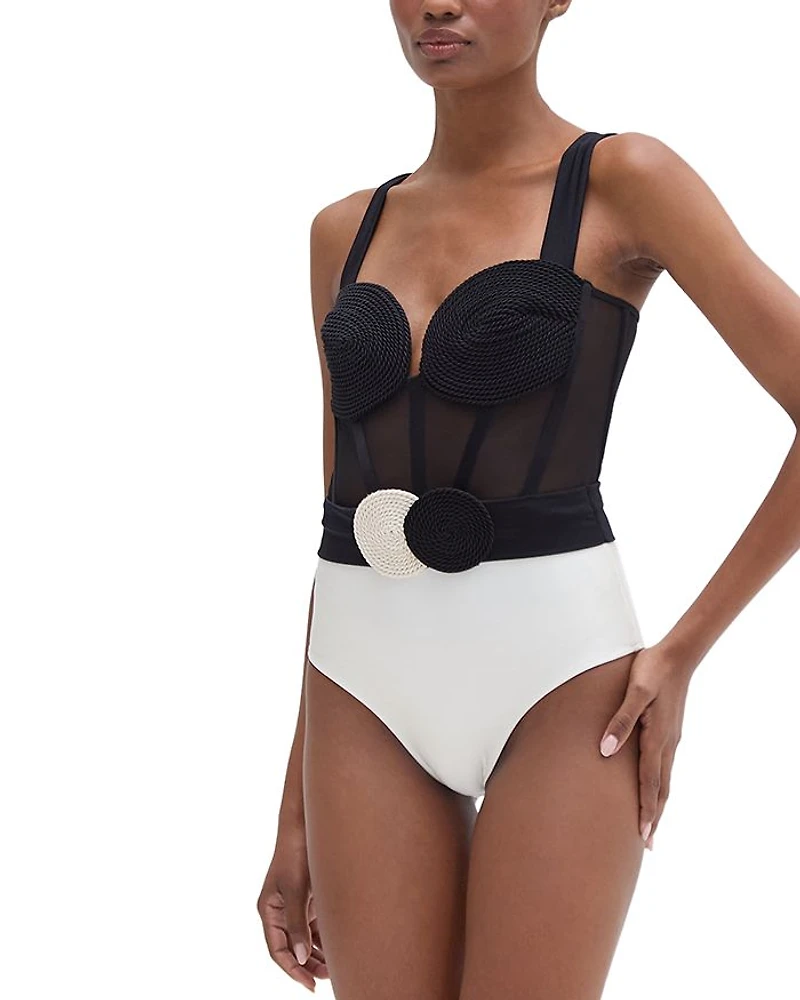Jersey Sands Corset One Piece Swimsuit