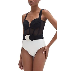 Jersey Sands Corset One Piece Swimsuit