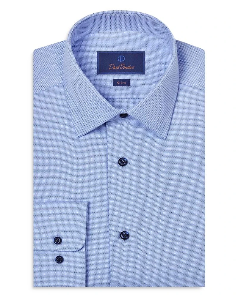Slim Fit Textured Dress Shirt