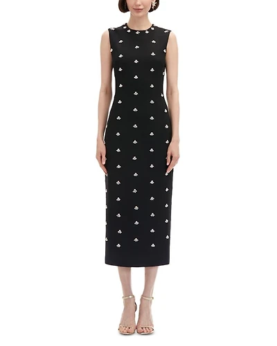 Pearl Embellished Midi Dress