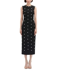 Pearl Embellished Midi Dress