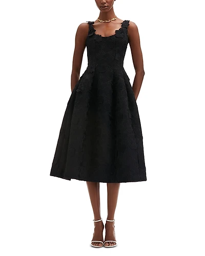 Oscar de la Renta Sleeveless Scoop Neck Dress