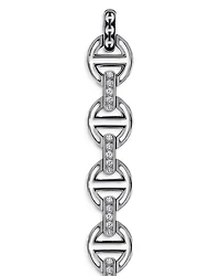 18K White Gold Diamond Bridge Link Bracelet