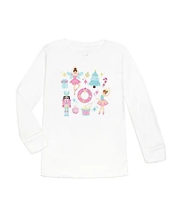Sweet Wink Girls' Nutcracker Doodle Christmas Long Sleeve T-Shirt - Baby, Little Kid