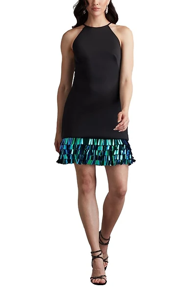 Selena Neoprene Sequin Fringe Mini Dress