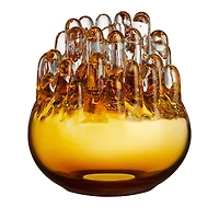 Kosta Boda Polar Medium Amber Votive