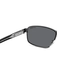 C Flex Rectangle Sunglasses, 56mm