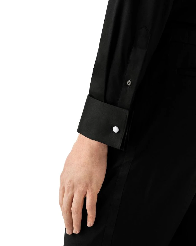 Slim Fit Twill Fly Front Formal Shirt