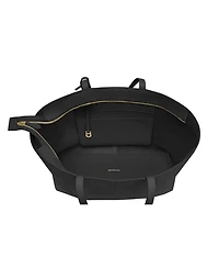 Large Leather Zipped Soft Tote