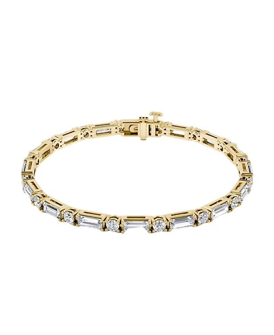 Mixed Shape Bracelet, Baguette & Brilliant Round Lab Grown Diamonds