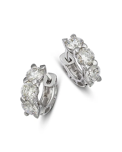 Bloomingdale's Fine Collection Certified Lab Grown Diamond Huggie Hoop Earrings
