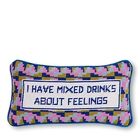 Furbish Studio Mixed Drinks Needlepoint Pillow, 14 x 8