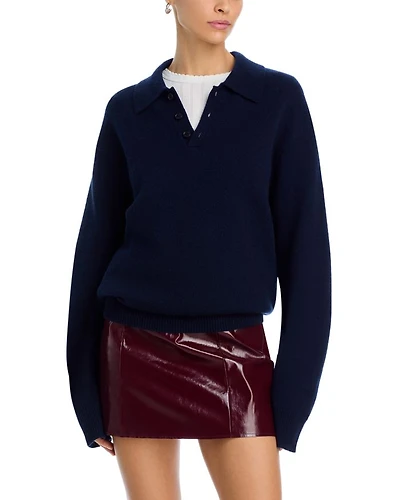 Allday Cashmere Polo Sweater