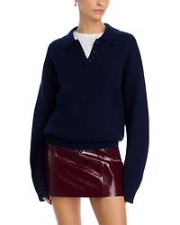 Allday Cashmere Polo Sweater
