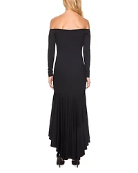 Off The Shoulder High Low Dress