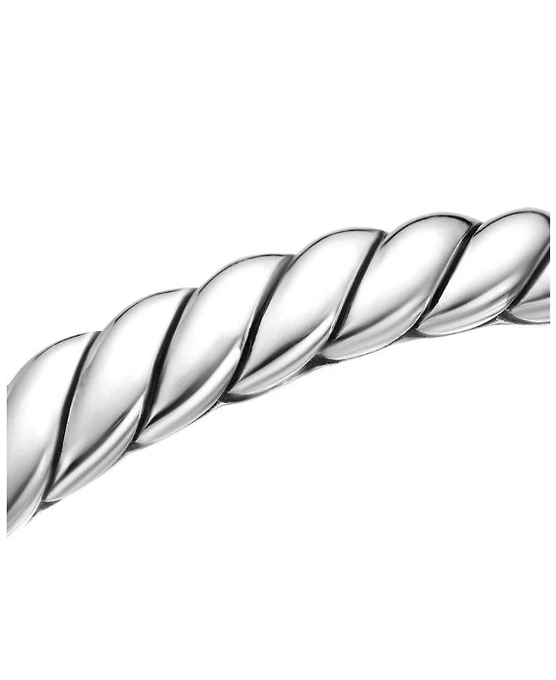 Sterling Silver Sculpted Cable Medium Bangle Bracelet