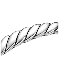 Sterling Silver Sculpted Cable Medium Bangle Bracelet