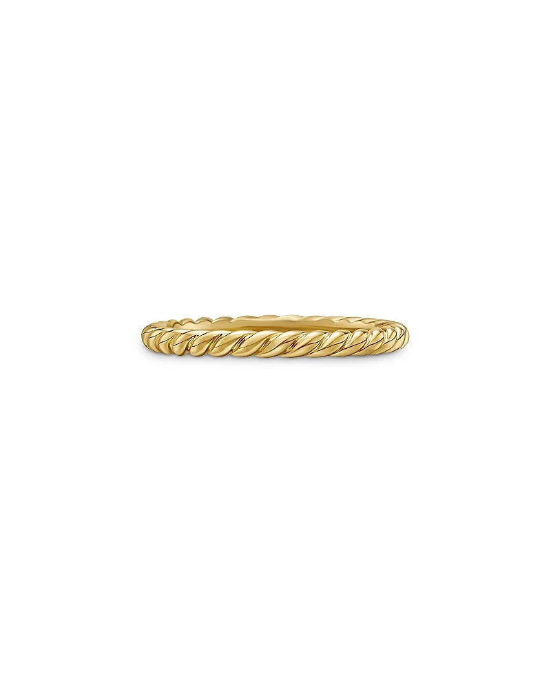David Yurman 18K Yellow Gold Dy Unity Cable Band Ring