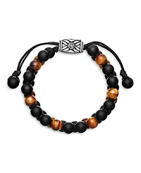 Men's Spiritual Beads Two-Row Bracelet with Black Onyx & Tiger's Eye