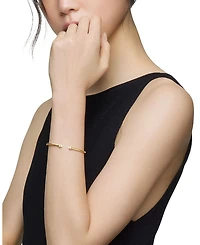 18K Yellow Gold Cablespira® Bracelet with Cultured Freshwater Pearls & Diamonds