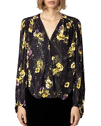 Turin Crepe Yoko Strass Noir Button Up Shirt